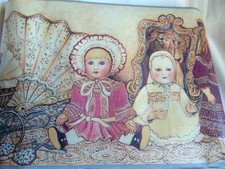 Usado, 3 rolos não usados vintage BONECAS BEBÊ VITORIANAS papel de parede borda revestimentos de parede 15 jardas comprar usado  Enviando para Brazil