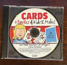 Cartões + convites 4 crianças 2 marcas! PC (CD-ROM) (somente disco e estojo preto joia) comprar usado  Enviando para Brazil