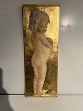 Holzrelief schämender junge gebraucht kaufen  Nürnberg