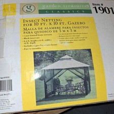 Rede GARDEN TREASURES tela de insetos mosquito para gazebo 10x10' N-577-1N nova na embalagem comprar usado Rede GARDEN TREASURES tela de insetos mosquito para gazebo 10x10' N-577-1N nova na embalagem comprar usado  Enviando para Brazil