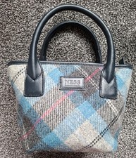 Blue tartan handbag for sale  MELROSE