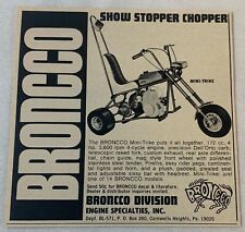 1971 BRONCCO Mini-Trike anúncio ~ SHOW STOPPER CHOPPER comprar usado  Enviando para Brazil