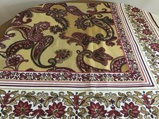 Toalha de mesa Karen Lee Ballard Designs algodão paisley floral 59”x60” linda comprar usado  Enviando para Brazil