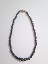 Elegant Garnet Beaded Necklace with Silver Clasp – Handcrafted Jewelry na sprzedaż  PL