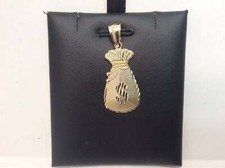 Pingente de placa de dólar 10K amarelo ouro real pingente bolsa de dinheiro charme 2,40 gramas comprar usado  Enviando para Brazil