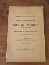 Cahiers doléances bailliage d'occasion  Méry-sur-Seine