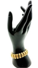 Pulseira painel fosco vintage com pó de diamante dourado brilhante, elegante forro inchado comprar usado  Enviando para Brazil