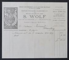 Facture strasbourg 1908 d'occasion  Nantes-