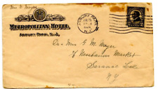 NJ=ASBURY PARK-Mach.Cxl-SC #611 Imperf-Metropolitan Hotel-Corner Card Cover-1924 comprar usado  Enviando para Brazil