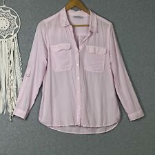 Blusa Just Jeans Top Feminina 10 S Camisa de Botão Listra Rosa Bolso Cowgirl comprar usado  Enviando para Brazil