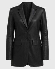 Novo Blazer Feminino de Couro de Cordeiro Preto Ajustado Feito à Mão Jaqueta Casaco comprar usado Novo Blazer Feminino de Couro de Cordeiro Preto Ajustado Feito à Mão Jaqueta Casaco comprar usado  Enviando para Brazil