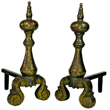 Vintage brass andirons for sale  Deerfield Beach