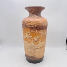 Vaso Scheurich Keramik Haro bege marrom texturizado gordura lava cerâmica vintage comprar usado  Enviando para Brazil