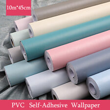 Rolo de papel de parede autoadesivo PVC vinil liso 10 m de comprimento decoração para casa comprar usado  Enviando para Brazil