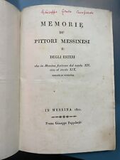 Memorie pittori messinesi usato  Messina
