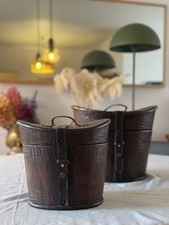 Antique leather wooden for sale  SUNBURY-ON-THAMES