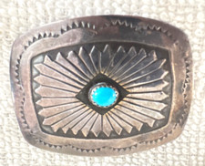 Usado, Arte de selo original vintage Navajo prata esterlina e turquesa concho único VEJA! comprar usado  Enviando para Brazil