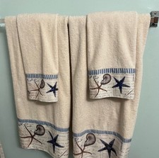 Seashell embroidered bath for sale  Greenback