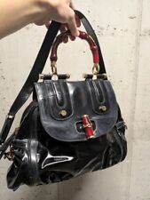 Gucci Pop Bamboo Dialux Powlekany płóciennym górnym uchwytem Torba na ramię Czarna 190256 na sprzedaż  PL