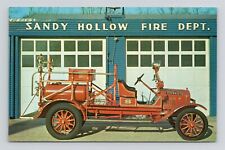 Cartão postal oco do Corpo de Bombeiros 1920 Ford LaFrance caminhão mangueira química comprar usado  Enviando para Brazil