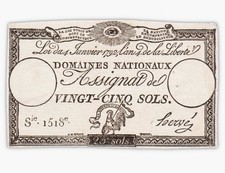 Assignat sols 1792 d'occasion  La Rochelle