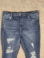 Usado, Jeans feminino American Eagle super stretch jeans escuro cintura alta tamanho 24 Reg comprar usado  Enviando para Brazil