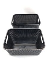 BranQ Kosz Rattan Design Set M 10L, tworzywo sztuczne bez BPA, czarny na sprzedaż  PL