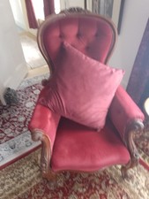 Large burgundy velvet for sale  BIGGLESWADE
