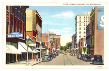 Cartão postal Moline Illinois Fifth Ave mostrando móveis lojas de roupas publicado 1944 comprar usado  Enviando para Brazil