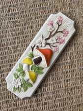 Placas de gesso vintage da década de 1970 para pendurar na parede de cogumelos e flores comprar usado  Enviando para Brazil