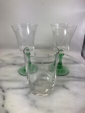 Vintage glasses green for sale  TORQUAY