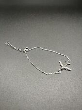 Silver aeroplane bracelet for sale  ROTHERHAM