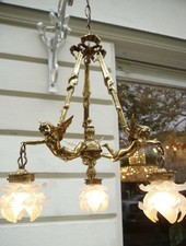 Cherubs chandelier antique d'occasion  Expédié en Belgium