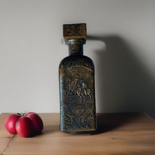 Decantador de vinho espanhol vintage coberto de couro, garrafa de vinho, vazio comprar usado  Enviando para Brazil