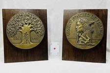 Medals Medalla Placa Barron Escultura Bronce Art Deco Credito Tierra de Francia comprar usado  Enviando para Brazil