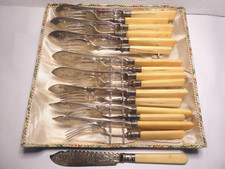 Antik fischbesteck metall gebraucht kaufen  Lübeck