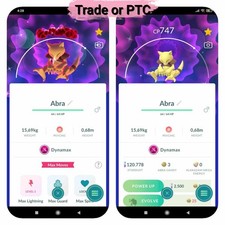 Pokemon *** Shiny Dynamax Abra ***Tr'ade 20k ou P'T.C (Pls leia a descrição) comprar usado  Enviando para Brazil
