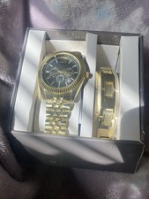 Nuevo juego de reloj y pulsera de metal segunda mano  Embacar hacia Mexico