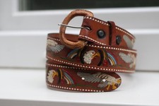 Vintage braun ledergürtel gebraucht kaufen  Köln