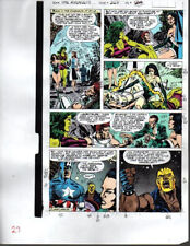 Original 1990 Capitán América She-Hulk Avengers 327 Marvel guía de color página de arte segunda mano  Embacar hacia Argentina