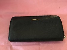 Carteira clutch DKNY preta couro pebbled com zíper ao redor comprar usado  Enviando para Brazil