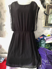 Black chiffon beaded for sale  WARWICK