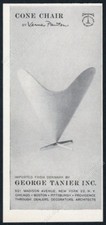 1960 Verner Panton Cadeira Cone foto traseira George Tanier anúncio impresso vintage comprar usado  Enviando para Brazil