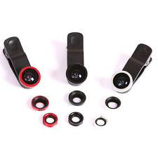 Lente universal 3 em 1 olho de peixe grande angular macro câmera clip-on para smartphone  comprar usado  Enviando para Brazil