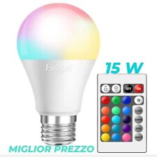 LAMPADINA LAMPADA LED 15W E 27 RGB+LUCE BIANCA CON TELECOMANDO HOME RISTO HOTEL comprar usado  Enviando para Brazil