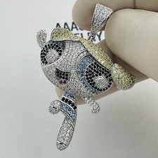 Pingente de prata esterlina 925 sólido zircônia cúbica puff gelado menina comprar usado Pingente de prata esterlina 925 sólido zircônia cúbica puff gelado menina comprar usado  Enviando para Brazil