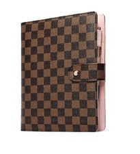 Usado, 💗 Luxo quadriculado A6 agenda fichário planejador diário bloco de notas presente marrom comprar usado  Enviando para Brazil