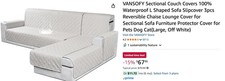 Vansofy sectional couch for sale  Cypress
