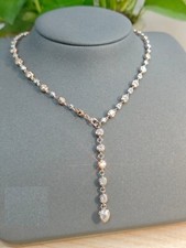 Colar de corrente solitário de diamante off white designer tratado certificado, prata 925, usado comprar usado  Enviando para Brazil