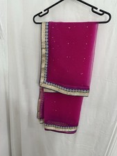 Pink embroided dupatta for sale  OLDHAM